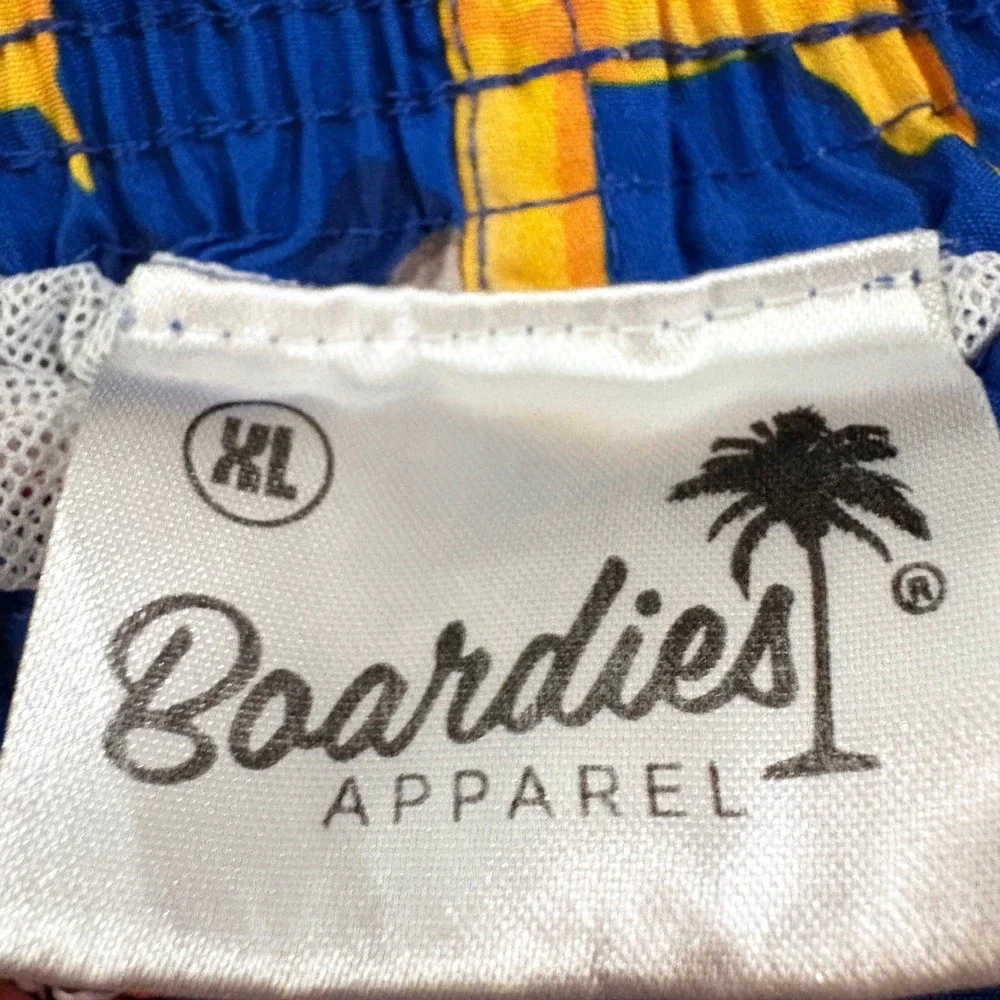 Balloon Animal Print Blue Swim Trunks Men XL Board Shorts Whimsical Beachwear